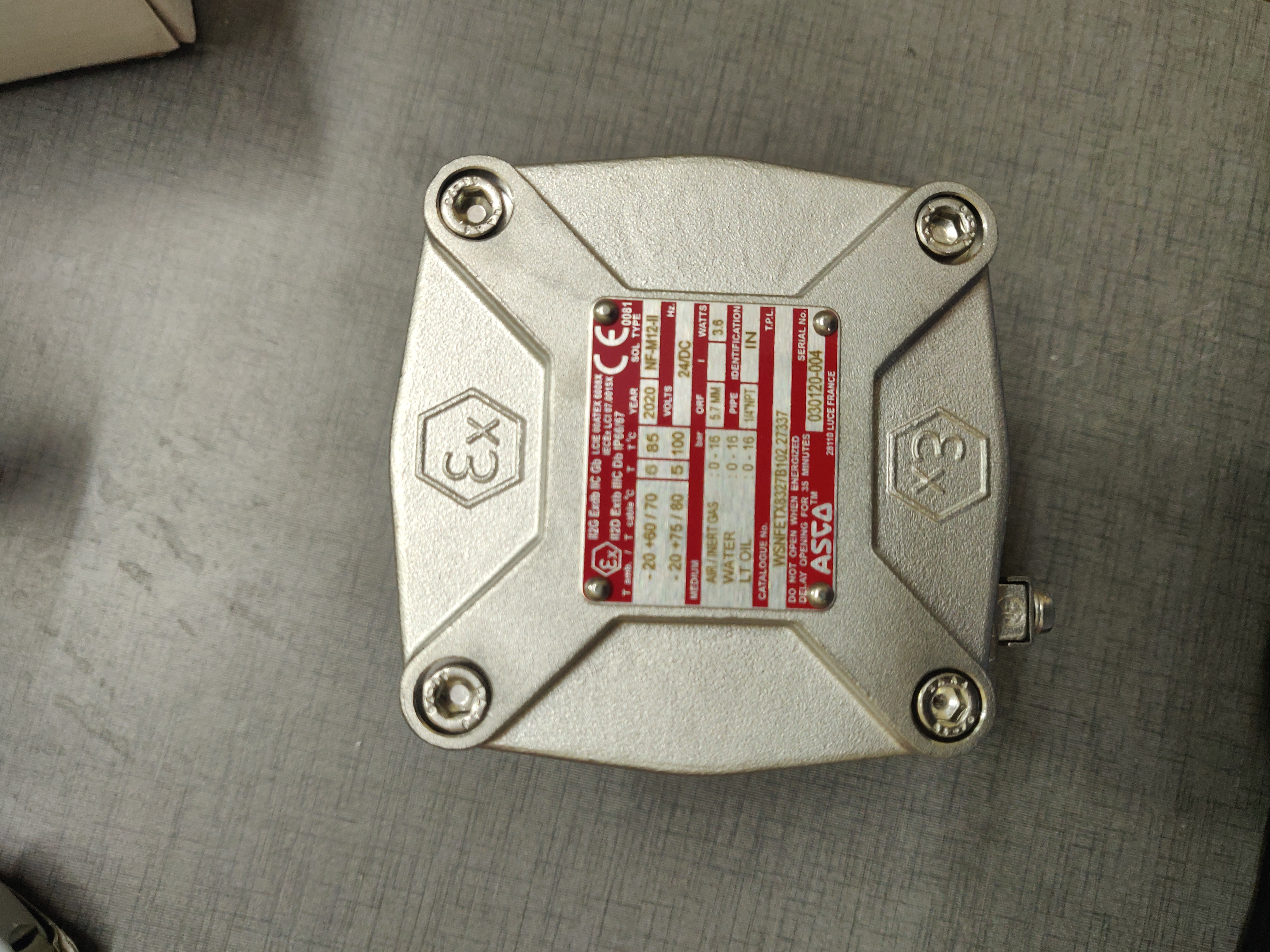 ASCO Poppet Valve WSNFETX8327B102 27337